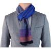 Scarf for Men Reversible Elegant Classic Cashmere Feel Scarves for Fall Winter(Bilbao Collection 2 – Blue Gray Stripe)