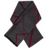 Scarf for Men Reversible Elegant Classic Cashmere Feel Scarves for Fall Winter(Bilbao Collection 6 – Red Gray Geometric)