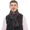 Scarf for Men Reversible Elegant Classic Cashmere Feel Scarves for Fall Winter(Bilbao Collection 6 – Red Gray Geometric)