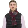 Scarf for Men Reversible Elegant Classic Cashmere Feel Scarves for Fall Winter(Bilbao Collection 8 – Red Gray Checker)