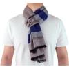 Scarf for Men Reversible Elegant Classic Cashmere Feel Scarves for Fall Winter(Bilbao Collections 16 – Blue Gray Stripe)
