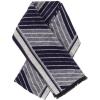 Scarf for Men Reversible Elegant Classic Cashmere Feel Scarves for Fall Winter(Bilbao Collections 19 – Navy Gray Stripe)