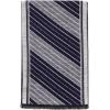 Scarf for Men Reversible Elegant Classic Cashmere Feel Scarves for Fall Winter(Bilbao Collections 19 – Navy Gray Stripe)