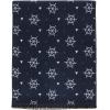 Scarf for Men Reversible Elegant Classic Cashmere Feel Scarves for Fall Winter(Bilbao Collections 27 – Ship Wheel Navy)