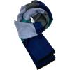 Scarf for Men Reversible Elegant Classic Cashmere Feel Scarves for Fall Winter(San Sebastian Collections 01 – Gray Blue and Teal)
