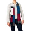 Scarf for Men Reversible Elegant Classic Cashmere Feel Scarves for Fall Winter(San Sebastian Collections 01 – Gray Blue and Wine)