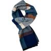 Scarf for Men Reversible Elegant Classic Cashmere Feel Scarves for Fall Winter(San Sebastian Collections 03 – Gray and Blue)