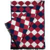 Scarf for Men Reversible Elegant Classic Cashmere Feel Scarves for Fall Winter(San Sebastian Collections 04 – Black White and Red Geometric)