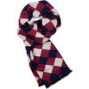 Scarf for Men Reversible Elegant Classic Cashmere Feel Scarves for Fall Winter(San Sebastian Collections 04 – Black White and Red Geometric)
