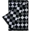 Scarf for Men Reversible Elegant Classic Cashmere Feel Scarves for Fall Winter(San Sebastian Collections 04 – Black and Gray Geometric)