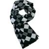 Scarf for Men Reversible Elegant Classic Cashmere Feel Scarves for Fall Winter(San Sebastian Collections 04 – Black and Gray Geometric)