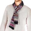 Scarf for Men Reversible Elegant Classic Cashmere Feel Scarves for Fall Winter(San Sebastian Collections 05 – Gray Aztec Design)