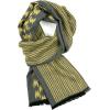 Scarf for Men Reversible Elegant Classic Cashmere Feel Scarves for Fall Winter(San Sebastian Collections 07 – Gray and Yellow Geometric Design)