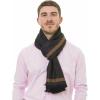 Scarf for Men Reversible Elegant Classic Cashmere Feel Scarves for Fall Winter(Santander Collection 1 – Beige Gray)