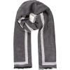 Scarf for Men Reversible Elegant Classic Cashmere Feel Scarves for Fall Winter(Santander Collection 5 – White Gray)