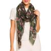 Scarf for Women Lightweight Floral Flower Scarves for Spring Fall Winter Shawl Wrap (NF153-10)