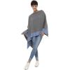 Women’s Shawl Wrap Poncho Ruana Cape Cardigan Sweater Open Front for Fall Winter (PCS-6)