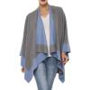 Women’s Shawl Wrap Poncho Ruana Cape Cardigan Sweater Open Front for Fall Winter (PCS-6)