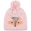 Beanie Hat for Girls Boy Kids Junior Children Teenager: Cute Fox Fall Winter Knit Cap for Fall Winter(Pink)