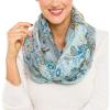Infinity Scarf for Women Lightweight Fashion Scarves for Summer Fall(Ibiza Collection 1 – Blue Paisley)