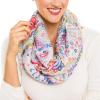 Infinity Scarf for Women Lightweight Fashion Scarves for Summer Fall(Ibiza Collection 1 – White Paisley)