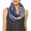 Infinity Scarf for Women Lightweight Fashion Scarves for Summer Fall(Ibiza Collection 2 – Blue Paisley)