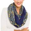 Infinity Scarf for Women Lightweight Fashion Scarves for Summer Fall(Ibiza Collection 3 – Navy Geometric)