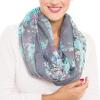 Infinity Scarf for Women Lightweight Fashion Scarves for Summer Fall(Ibiza Collection 4 – Gray Floral)