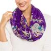 Infinity Scarf for Women Lightweight Fashion Scarves for Summer Fall(Ibiza Collection 4 – Purple Floral)