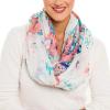 Infinity Scarf for Women Lightweight Fashion Scarves for Summer Fall(Ibiza Collection 4 – White Floral)
