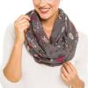 Infinity Scarf for Women Lightweight Fashion Scarves for Summer Fall(Ibiza Collection 5 – Gray Floral)