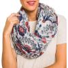 Infinity Scarf for Women Lightweight Fashion Scarves for Summer Fall(Ibiza Collection 7 – Beige Paisley Floral)