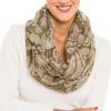 Infinity Scarf for Women Lightweight Fashion Scarves for Summer Fall(Ibiza Collection 8 – Olive Paisley)