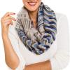 Infinity Scarf for Women Lightweight Fashion Scarves for Summer Fall(Ibiza Collection 9 – Blue Wave Design)