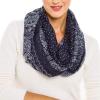 Infinity Scarf for Women Lightweight Fashion Scarves for Summer Fall(Ibiza Collections 12 – Navy Paisley)