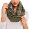 Infinity Scarf for Women Lightweight Fashion Scarves for Summer Fall(Ibiza Collections 15 – Green Beige Paisley)