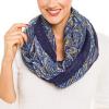 Infinity Scarf for Women Lightweight Fashion Scarves for Summer Fall(Ibiza Collections 19 – Navy Paisley)