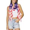 MELIFLUOS DESIGNED IN SPAIN USA American Flag Scarf for Women and Men Unisex Lightweight Long Soft Scarves for Summer Fall(Usa Design Collection – Especial Edition 3)