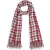 MELIFLUOS DESIGNED IN SPAIN Women’s Fashion Scarves Long Shawl Cardigan Wrap Large Warm Long Scarves(Buendia Collection – White and Red Plaid)