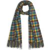 MELIFLUOS DESIGNED IN SPAIN Women’s Fashion Scarves Long Shawl Cardigan Wrap Large Warm Long Scarves(Buendia Collection – Yellow and Blue Plaid)