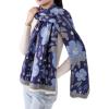 MELIFLUOS DESIGNED IN SPAIN Women’s Fashion Scarves Long Shawl Cardigan Wrap Large Warm Long Scarves(Palma Design – Blue Floral)