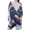 MELIFLUOS DESIGNED IN SPAIN Women’s Fashion Scarves Long Shawl Cardigan Wrap Large Warm Long Scarves(Palma Design – Blue and Beige Geometric)