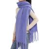 MELIFLUOS DESIGNED IN SPAIN Women’s Fashion Scarves Long Shawl Cardigan Wrap Large Warm Long Scarves(Solid Color Design – Blue)
