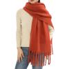 MELIFLUOS DESIGNED IN SPAIN Women’s Fashion Scarves Long Shawl Cardigan Wrap Large Warm Long Scarves(Solid Color Design – Ginger)