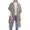 MELIFLUOS DESIGNED IN SPAIN Women’s Fashion Scarves Long Shawl Cardigan Wrap Large Warm Long Scarves(Solid Color Design – Gray)