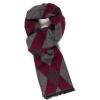 Scarf for Men Reversible Elegant Classic Cashmere Feel Scarves for Fall Winter(Bilbao Collection 8 – Red Gray Checker)