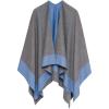 Women’s Shawl Wrap Poncho Ruana Cape Cardigan Sweater Open Front for Fall Winter (PCS-6)