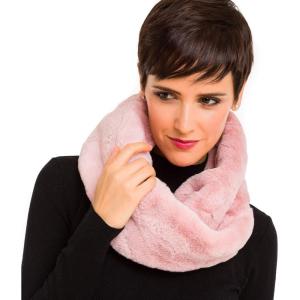 Fur Collar Scarf for Women Faux Fur Scarves Neck Shrug for Fall Winter Coat Dress(Ourense Collection 4 – Pink)