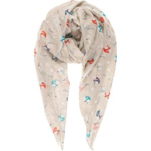 MELIFLUOS DESIGNED IN SPAIN Scarf for Women Lightweight Animal Butterfly Fashion Summer Fall Scarves Shawl Wraps(Malaga Collection 5 – Gray Fox)
