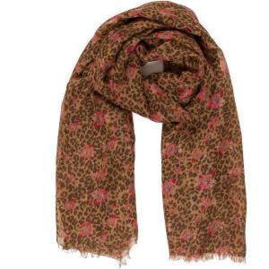 MELIFLUOS DESIGNED IN SPAIN Scarf for Women Lightweight Animal Butterfly Fashion Summer Fall Scarves Shawl Wraps(Malaga Collections 14 – Leopard Design)